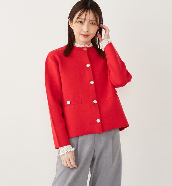 SHIPS Colors 「SHIPS Colors:〈手洗い可能〉セッケツ ノーカラー カーディガン◇」|カーディガン|