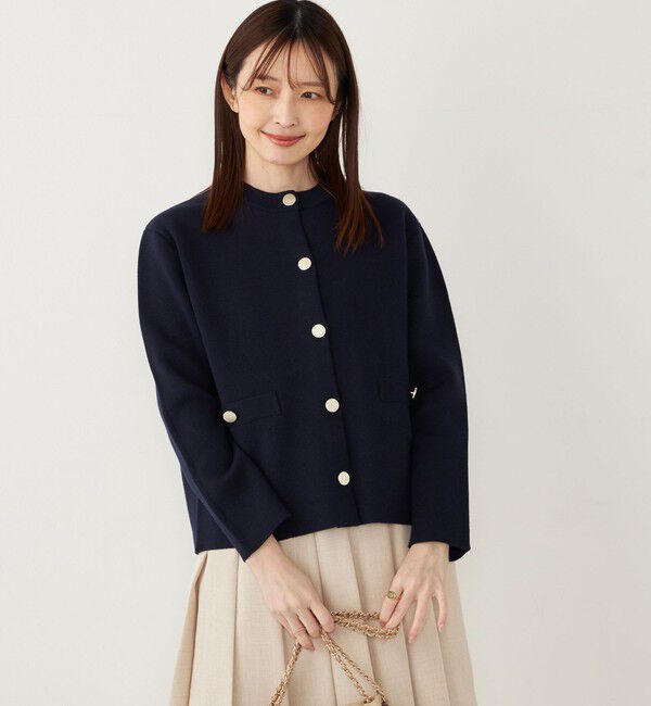 SHIPS Colors 「SHIPS Colors:〈手洗い可能〉セッケツ ノーカラー カーディガン◇」|カーディガン|