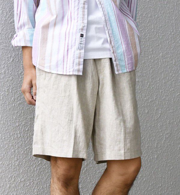 SHIPS any「SHIPS any:〈洗濯機可能〉NOVELTEX リネン イージー ショーツ(セットアップ対応)◇」|その他|