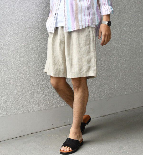 SHIPS any「SHIPS any:〈洗濯機可能〉NOVELTEX リネン イージー ショーツ(セットアップ対応)◇」|その他|