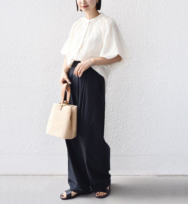 SHIPS for women「〈洗濯機可能〉レース バルーン 袖 ブラウス」|シャツ・ブラウス|