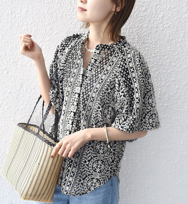 SHIPS for women「〈洗濯機可能〉レース バルーン 袖 ブラウス」|シャツ・ブラウス|