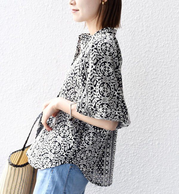 SHIPS for women「〈洗濯機可能〉レース バルーン 袖 ブラウス」|シャツ・ブラウス|