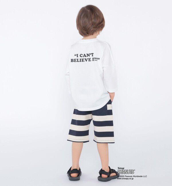 SHIPS KIDS「SHIPS KIDS:100～130cm / スヌーピー 七分袖 TEE」|Tシャツ・カットソー|