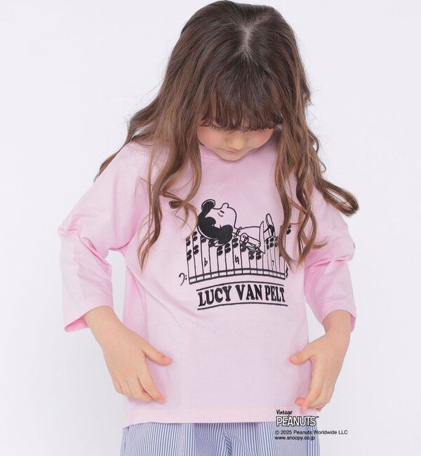 SHIPS KIDS「SHIPS KIDS:100～130cm / スヌーピー 七分袖 TEE」|Tシャツ・カットソー|