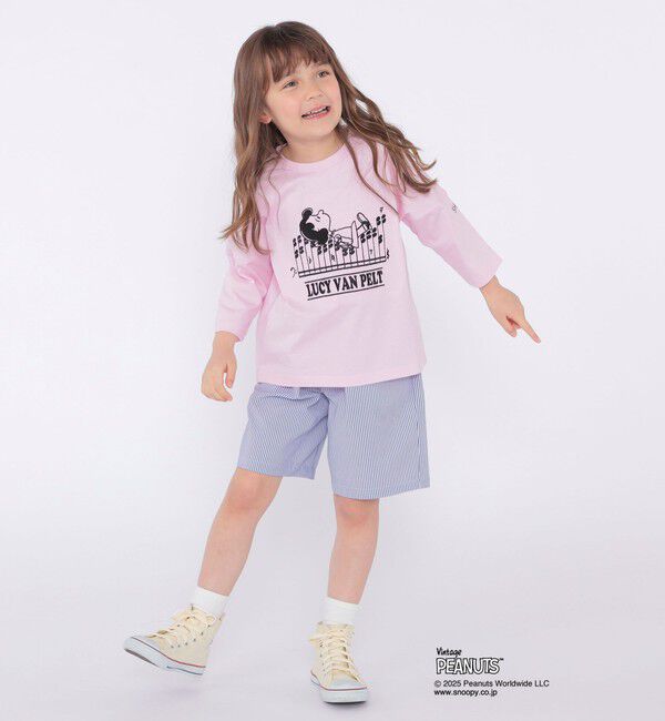 SHIPS KIDS「SHIPS KIDS:100～130cm / スヌーピー 七分袖 TEE」|Tシャツ・カットソー|