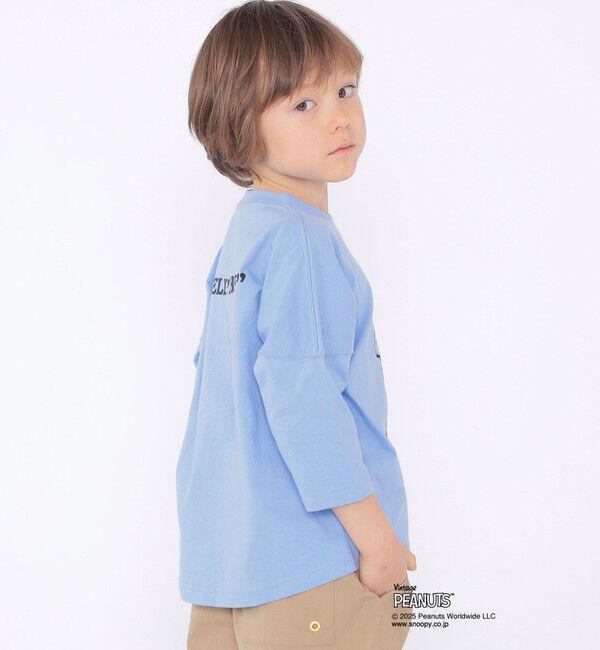 SHIPS KIDS「SHIPS KIDS:100～130cm / スヌーピー 七分袖 TEE」|Tシャツ・カットソー|