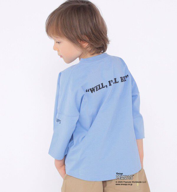 SHIPS KIDS「SHIPS KIDS:100～130cm / スヌーピー 七分袖 TEE」|Tシャツ・カットソー|