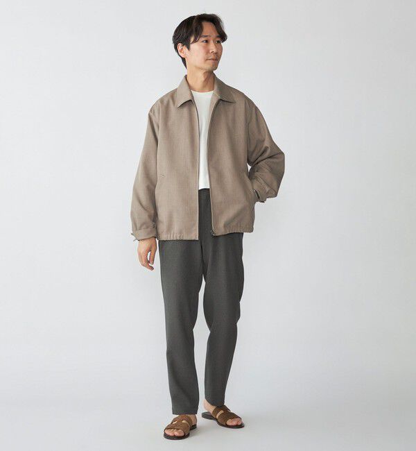 SHIPS「SHIPS: ウール ライク ポリエステル ジップ ブルゾン」|ブルゾン・スタジャン|