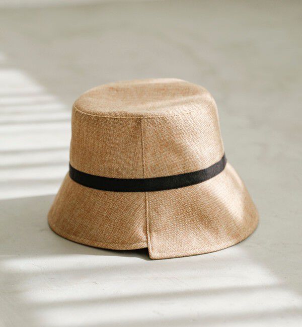 quaranciel「quaranciel :〈手洗い可能〉リネン ライク リボン バケット ハット」|ハット|