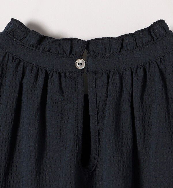 SHIPS any「SHIPS any:〈洗濯機可能〉ミニサッカー フリル スタンドカラー シャツ ブラウス」|シャツ・ブラウス|