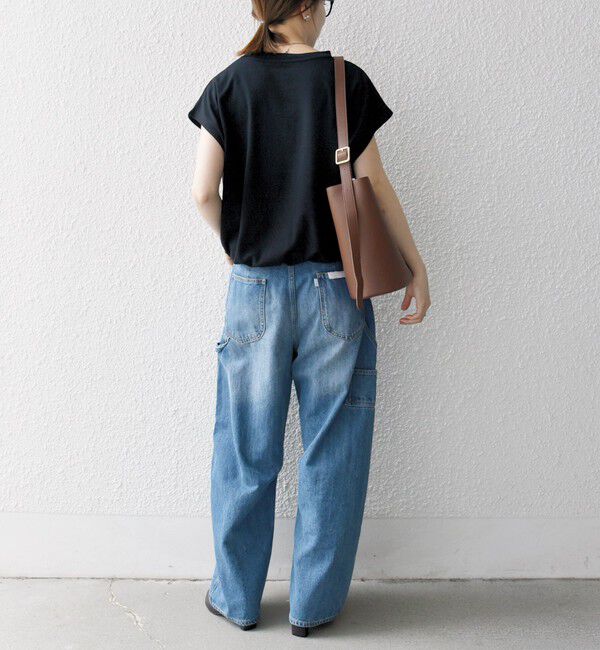 SHIPS any「SHIPS any:〈接触冷感/汗染み防止加工/洗濯機可能〉ドロスト フレンチスリーブ TEE」|Tシャツ・カットソー|