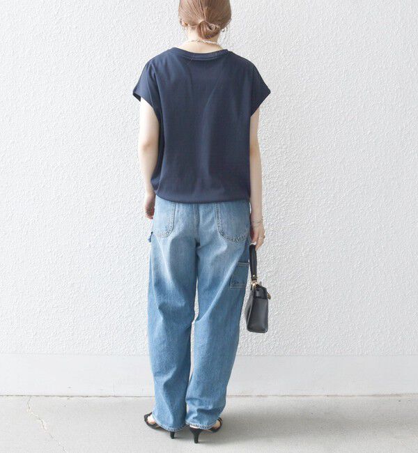 SHIPS any「SHIPS any:〈接触冷感/汗染み防止加工/洗濯機可能〉ドロスト フレンチスリーブ TEE」|Tシャツ・カットソー|