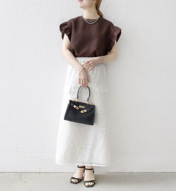 SHIPS any「SHIPS any:〈洗濯機可能〉リネンライク ブラウス &times; タイトスカート セットアップ」|ワンピース|