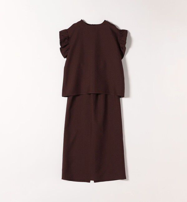 SHIPS any「SHIPS any:〈洗濯機可能〉リネンライク ブラウス &times; タイトスカート セットアップ」|ワンピース|