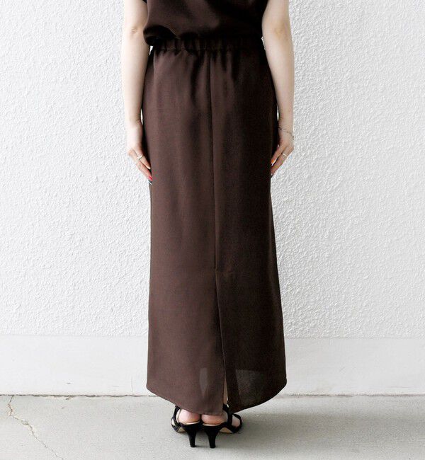 SHIPS any「SHIPS any:〈洗濯機可能〉リネンライク ブラウス &times; タイトスカート セットアップ」|ワンピース|