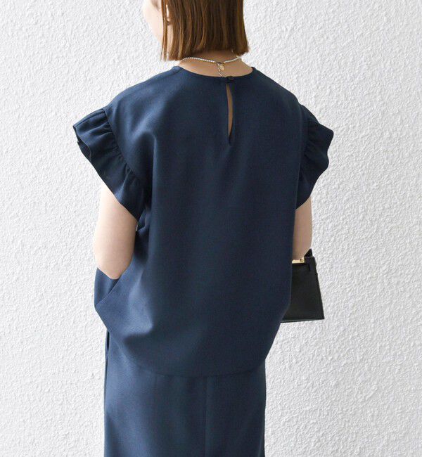 SHIPS any「SHIPS any:〈洗濯機可能〉リネンライク ブラウス &times; タイトスカート セットアップ」|ワンピース|