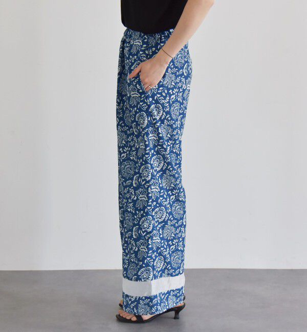 quaranciel「quaranciel:〈洗濯機可能〉フラワー プリント セミフレア パンツ」|その他|