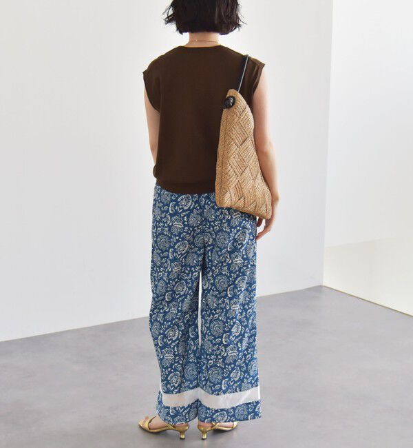 quaranciel「quaranciel:〈洗濯機可能〉フラワー プリント セミフレア パンツ」|その他|