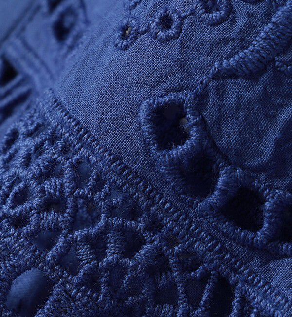 SHIPS Colors 「SHIPS Colors:〈洗濯機可能〉コットン 幾何 レース コンビ シャツ」|シャツ・ブラウス|