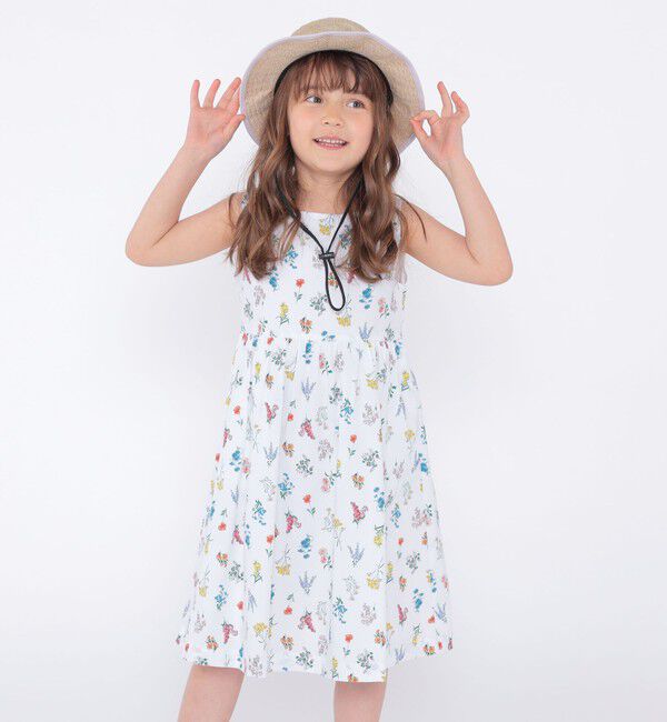 SHIPS KIDS「SHIPS KIDS:100～130cm / フラワー ノースリーブ ワンピース」|ワンピース|