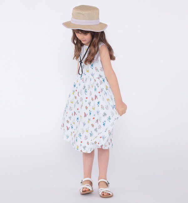 SHIPS KIDS「SHIPS KIDS:100～130cm / フラワー ノースリーブ ワンピース」|ワンピース|