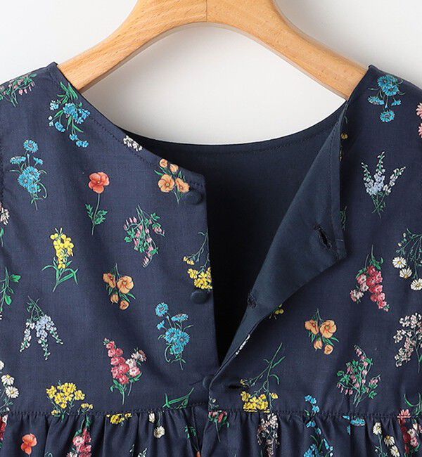 SHIPS KIDS「SHIPS KIDS:100～130cm / フラワー ノースリーブ ワンピース」|ワンピース|