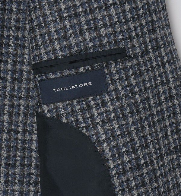 SHIPS「TAGLIATORE: ウール メランジ ハウンドトゥース ジャケット」|テーラードジャケット|