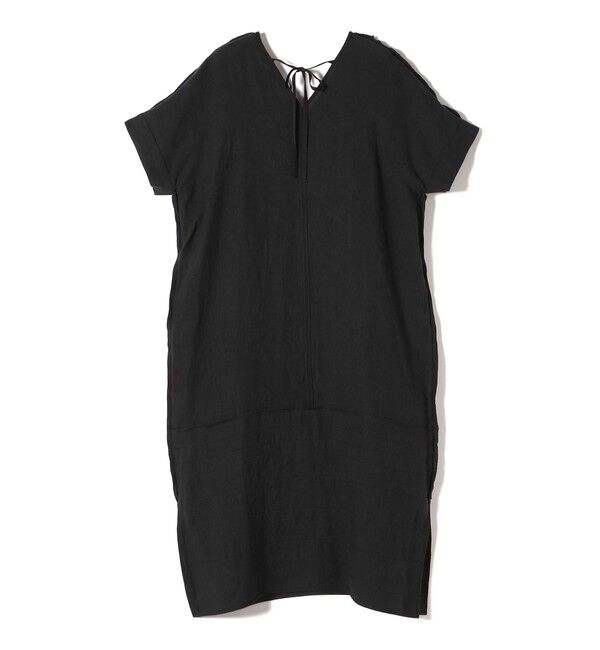 SHIPS for women「SHIPS Primary Navy Label:〈手洗い可能〉麻 ピンタック サック ワンピース」|ワンピース|