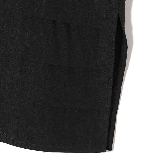 SHIPS for women「SHIPS Primary Navy Label:〈手洗い可能〉麻 ピンタック サック ワンピース」|ワンピース|