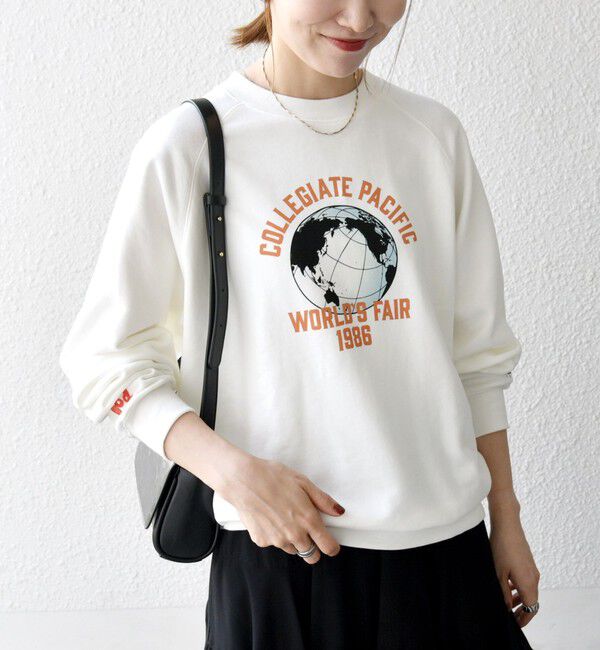 SHIPS any「【SHIPS any別注】Collegiate Pacific: ロゴ プリント ＆ 刺繍 スウェット 25AW」|スウェット・ジャージ|