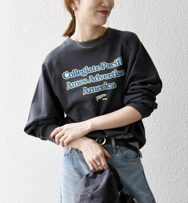 SHIPS any「【SHIPS any別注】Collegiate Pacific: ロゴ プリント ＆ 刺繍 スウェット 25AW」|スウェット・ジャージ|