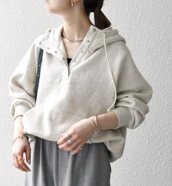 SHIPS any「《一部追加予約》SHIPS any:〈洗濯機可能〉USAコットン 裏起毛 フーディー ルーズ プルオーバー」|パーカー|