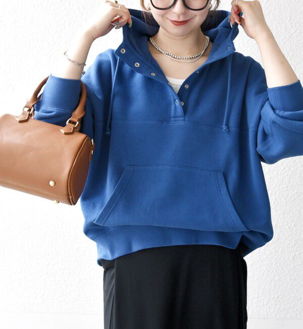 SHIPS any「《一部追加予約》SHIPS any:〈洗濯機可能〉USAコットン 裏起毛 フーディー ルーズ プルオーバー」|パーカー|