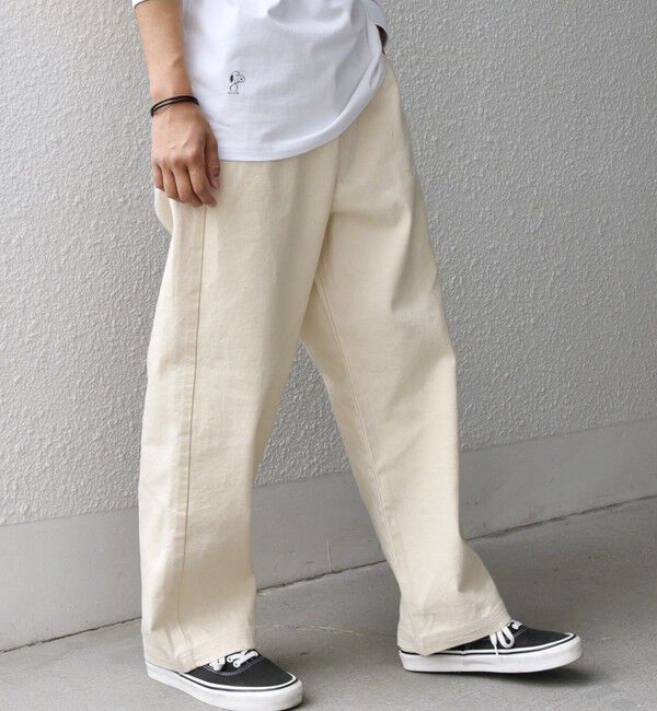 SHIPS any「SHIPS any: Cone Denim フリーサイズ キャンバス デニム イージーパンツ◇」|デニム|