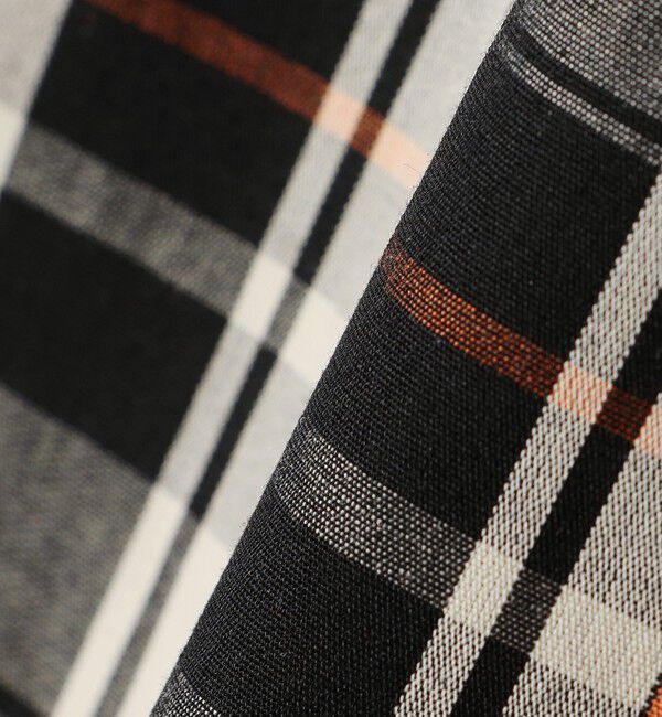 SHIPS Colors 「innowave:〈手洗い可能〉TC チェック スキッパー フレンチスリーブ ブラウス」|シャツ・ブラウス|