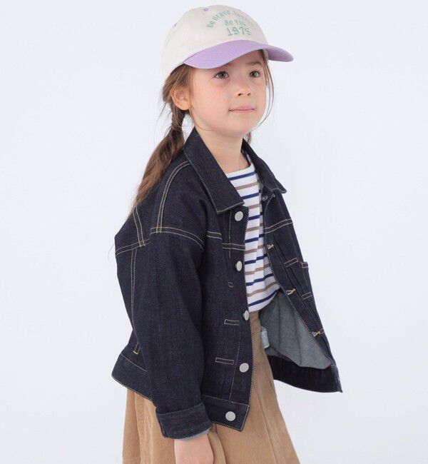 SHIPS KIDS「SHIPS KIDS:100～130cm/ボーダー フリル ロングスリーブ Tシャツ」|Tシャツ・カットソー|