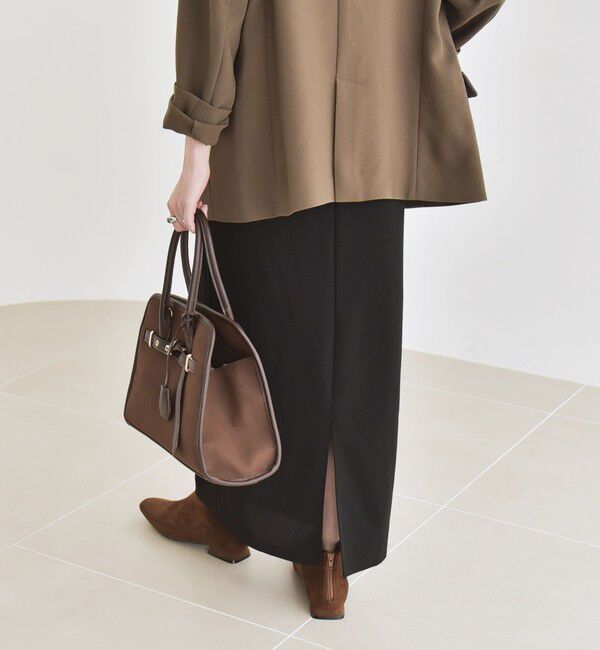 quaranciel「quaranciel:〈手洗い可能〉カット ジョーゼット サイド ライン タイト スカート」|タイト|