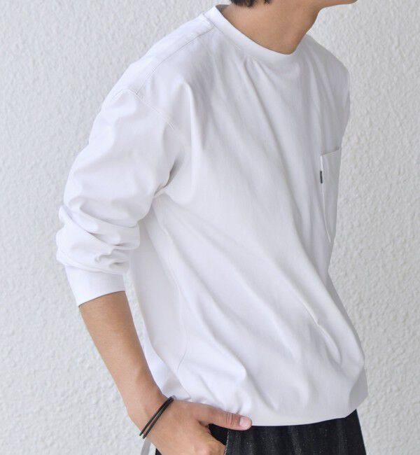 SHIPS any「SHIPS any: SORONA(R) ストレッチ ジャージー スピンドル ポケット Tシャツ (ロンT)◆」|Tシャツ・カットソー|