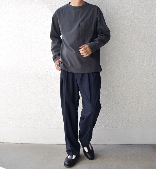 SHIPS any「SHIPS any: SORONA(R) ストレッチ ジャージー スピンドル ポケット Tシャツ (ロンT)◆」|Tシャツ・カットソー|