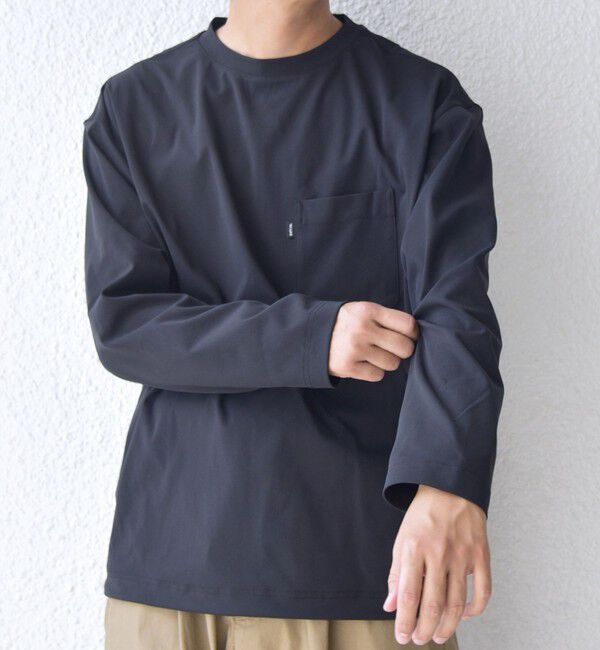 SHIPS any「SHIPS any: SORONA(R) ストレッチ ジャージー スピンドル ポケット Tシャツ (ロンT)◆」|Tシャツ・カットソー|