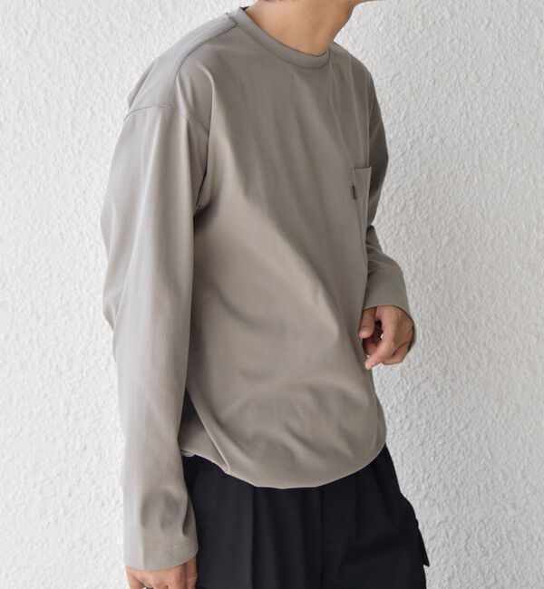 SHIPS any「SHIPS any: SORONA(R) ストレッチ ジャージー スピンドル ポケット Tシャツ (ロンT)◆」|Tシャツ・カットソー|