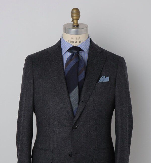 SHIPS「SHIPS: シルク デラヴェ ワイド ストライプ ネクタイ」|ネクタイ・蝶ネクタイ|ダークグリーン