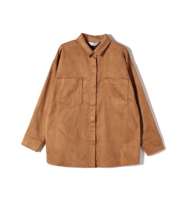 SHIPS Colors 「SHIPS Colors:フェイクスエード（ポリエステル）シャツ◇」|シャツ・ブラウス|