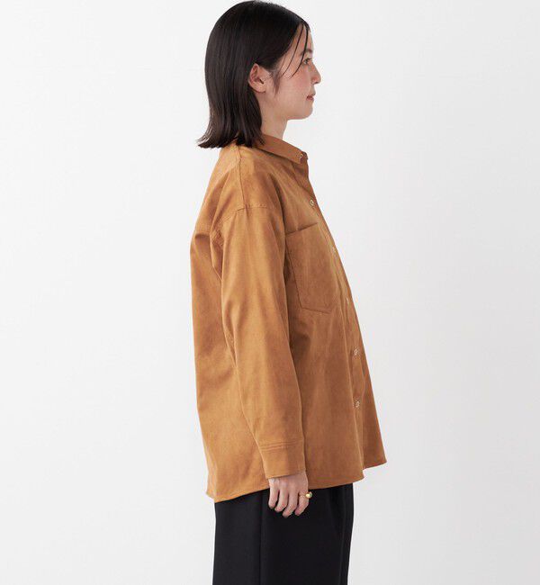 SHIPS Colors 「SHIPS Colors:フェイクスエード（ポリエステル）シャツ◇」|シャツ・ブラウス|