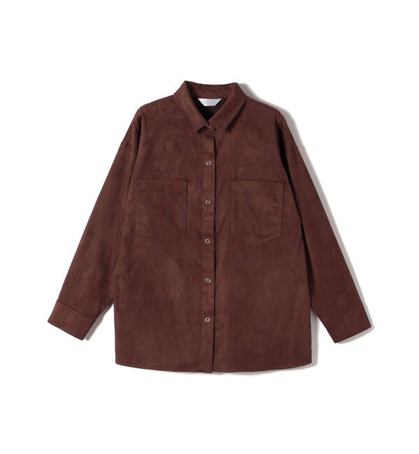 SHIPS Colors 「SHIPS Colors:フェイクスエード（ポリエステル）シャツ◇」|シャツ・ブラウス|