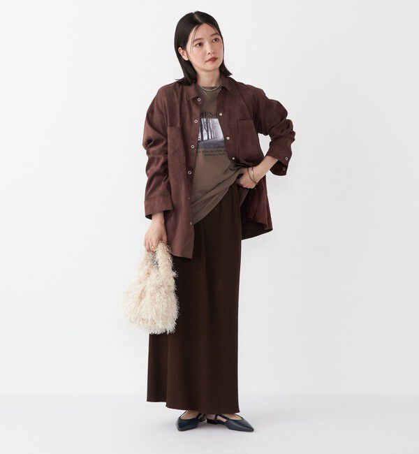 SHIPS Colors 「SHIPS Colors:フェイクスエード（ポリエステル）シャツ◇」|シャツ・ブラウス|