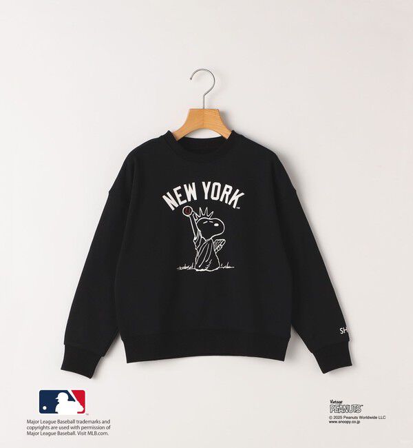 SHIPS KIDS「SHIPS KIDS:85～95cm / PEANUTS&times;MLB プリント スウェット」|スウェット・ジャージ|ブラック