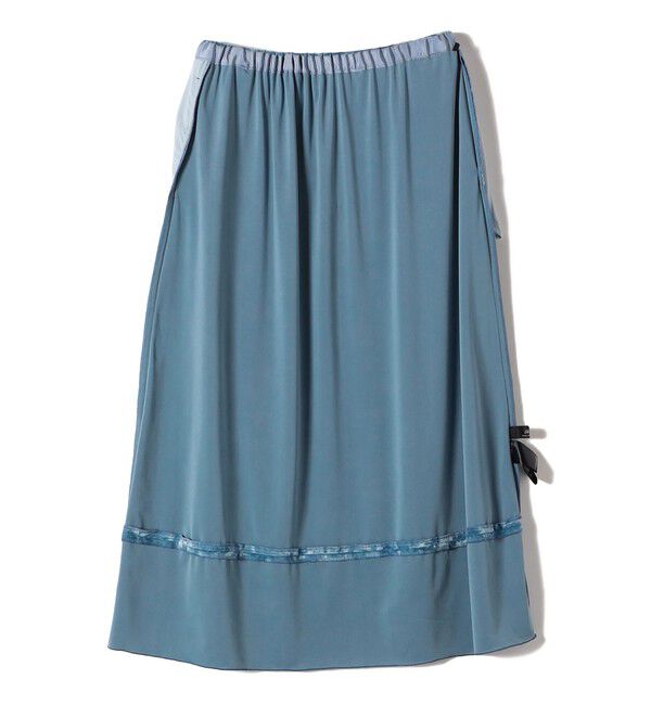 SHIPS for women「SHIPS Primary Navy Label:〈手洗い可能〉クラッシュ ベロア スカート」|スカート|
