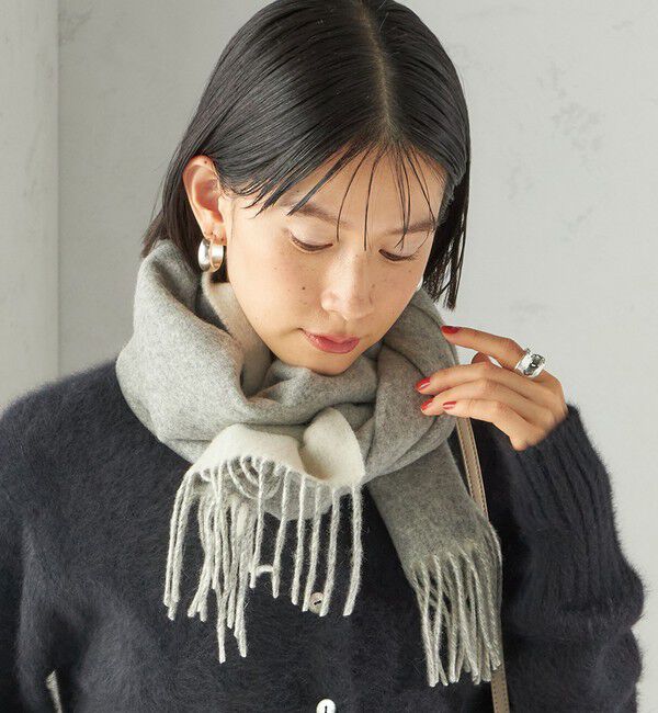 SHIPS for women「カシミヤ リバーシブル マフラー」|マフラー|